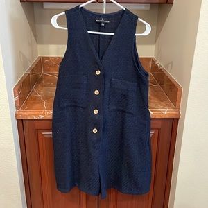 Tuckernuck Pomander Place Navy Romper